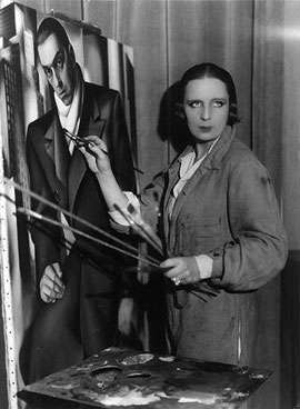 Tamara de Lempicka painting Portrait of Tadeusz De Lempicka