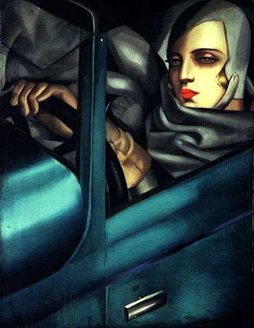 Tamara de Lempicka painting Autoportait 